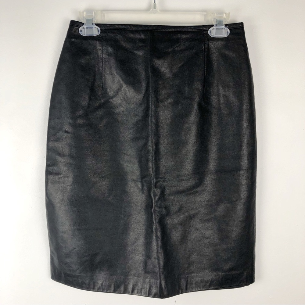 Lauren Ralph Lauren Genuine Leather Pencil Skirt